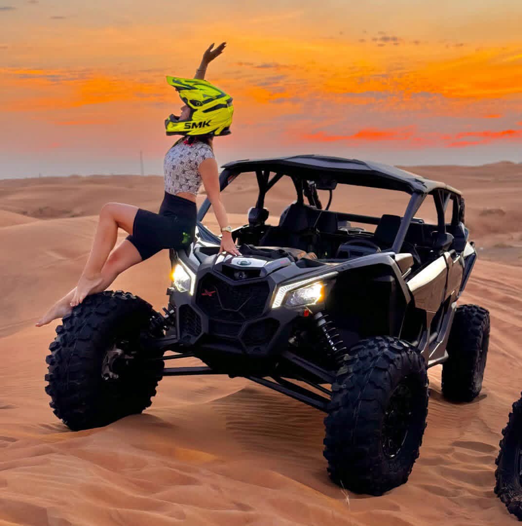 Can-Am X3 dune buggy in the Lahbab dunes